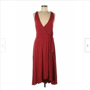 BNWT LOFT Plus Red Wrap Mid Jersey Dress Size 18